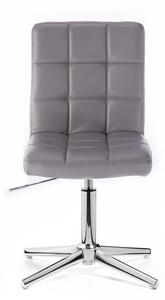 LuxuryForm Židle TOLEDO na stříbrném kříži - šedá