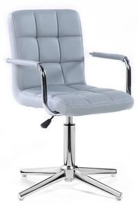 LuxuryForm Židle VERONA na stříbrném kříži - šedá