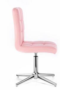 LuxuryForm Židle TOLEDO na stříbrném kříži - růžová