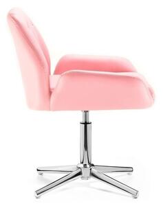 Židle LION na stříbrném kříži - růžová (VPT)