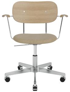 Audo CPH Béžová bouclé kancelářská židle AUDO CO s područkami