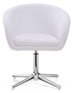 LuxuryForm Židle VENICE na stříbrném kříži - bílá