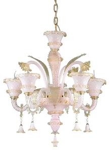 Závěsný lustr Ideal Lux Antonietta SP5 rosa 137346 růžový 62cm