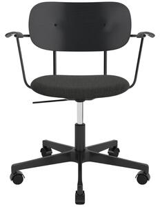 Audo CPH Černo-šedá čalouněná kancelářská židle AUDO CO s područkami