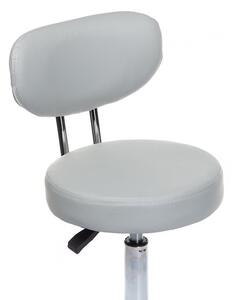LuxuryForm Židle BERGAMO na stříbrné podstavě s kolečky šedá