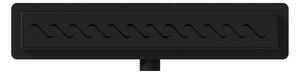W-DRAINWELL 50 Black Odtokový podlahový žlab, vlnky