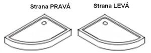 NOTRE AS-L 100x80 ČERNÝ Sprchový box asymetrický - levé provedení