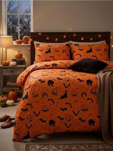 Sinsay - Sada ložního prádla s halloweenským motivem - oranžová