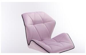 LuxuryForm Židle MILANO MAX VELUR na stříbrném talíři - fialový vřes