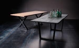 MCA Germany Jídelní stůl Calabria podnož X antik Rozměr: doska akácie šedá, 2,5 cm 180 x 90