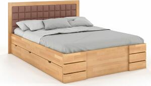 Buková postel s úložným prostorem - Gotland Drawers Čalounění postele: 2306, Odstín moření: Buk přírodní, Rozměr: 120x200