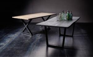 MCA Germany Jídelní stůl Calabria podnož X antik Rozměr: doska akácie šedá 3,5 cm 180 x 100