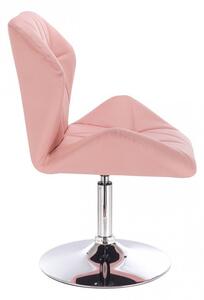 LuxuryForm Židle MILANO MAX na stříbrném talíři - růžová