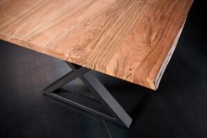 MCA Germany Jídelní stůl Calabria podnož X ocel Rozměr: doska akácie natur, 2,5 cm 160 x 90