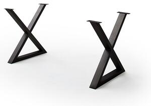 MCA Germany Jídelní stůl Calabria podnož X antracit Rozměr: doska akácie natur 3,5 cm 180 x 100