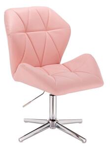 Židle MILANO MAX na stříbrném kříži - růžová