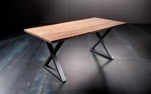 MCA Germany Jídelní stůl Calabria podnož X antracit Rozměr: doska akácie natur 3,5 cm 180 x 100