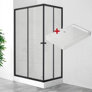 POINT BLACK LOR 100x80 Grape Obdélníkový sprchový kout s akrylátovou vaničkou