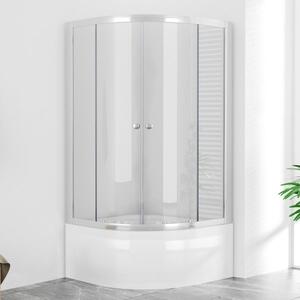 POINT SAP 100x80 Clear Asymetrický sprchový kout s vysokou vaničkou, pravé provedení