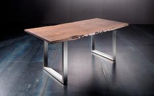MCA Germany Jídelní stůl Calabria podnož X ocel Rozměr: doska akácie natur, 2,5 cm 160 x 90