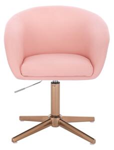 LuxuryForm Židle VENICE na zlatém kříži - růžová