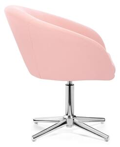 LuxuryForm Židle VENICE na stříbrném kříži - růžová