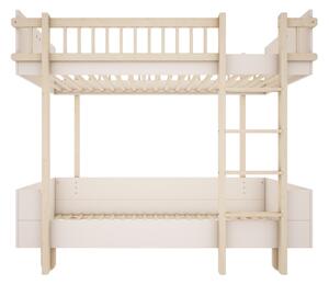 Wood Luck Dětská patrová postel se dvěma lůžky BASIC 90x200 cm Zvolte barvu: Bílá