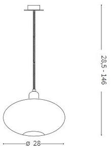 Závěsné svítidlo Ideal Lux Blob SP1 fume' 207995 šedé