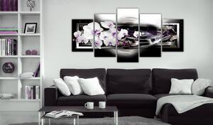 Obraz - Orchideje na černém pozadí 100x50
