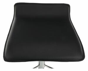 Barová židle, ekokůže černá/chrom, LARIA NEW