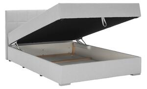 TEMPO Boxspringová postel 120x200, světle šedá, FERATA KOMFORT