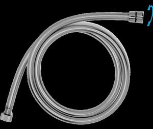 HS 07 Sprchová hadice 150 cm, ANTI TWIST, šedo - stříbrná