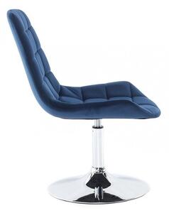 LuxuryForm Židle PARIS VELUR na stříbrném talíři - modrá