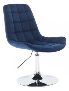 LuxuryForm Židle PARIS VELUR na stříbrném talíři - modrá