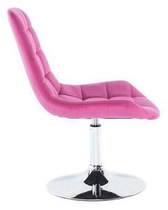 LuxuryForm Židle PARIS VELUR na stříbrném talíři - růžová