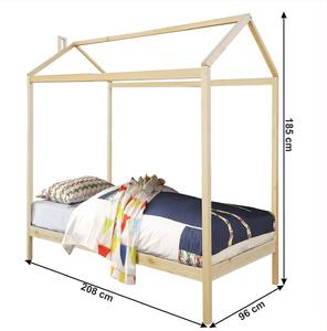 Montessori postel, borovicové dřevo, přírodní, ATIMAD