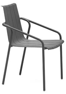 Antracitové kovové zahradní židle v sadě 4 ks Fleole – Ezeis
