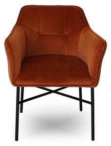Židle čalouněné loft z podlokietnikami Rozalio - Oranžový