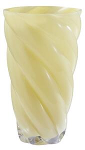 SWIRL Váza 30 cm - žlutá