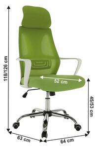 Kancelářské křeslo, zelená / bílá, TAXIS
