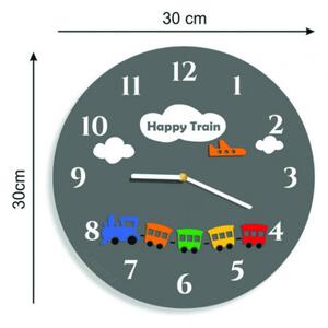 Moderní nástěnné hodiny do dětského pokoje I SENTOP FL-z97-BLUE-RAL5015