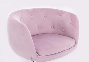 LuxuryForm Barová židle MONTANA VELUR na zlatém talíři - fialový vřes