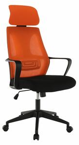 Kancelářské křeslo, černá/oranžová, TAXIS