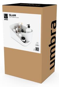 Bílý plastový koupelnový organizér na kosmetiku Glam – Umbra