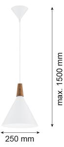 Argon 8630 - Lustr na lanku KEGEL 1xE27/15W/230V bílá