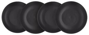 Silvercrest® Sada jídelních / polévkových talířů, 4dílná (polévkový talíř, černá) (100407592003)