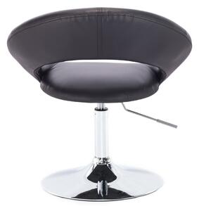 LuxuryForm Židle NAPOLI na stříbrném talíři - černá