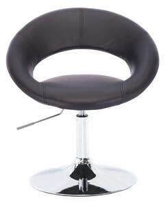 LuxuryForm Židle NAPOLI na stříbrném talíři - černá
