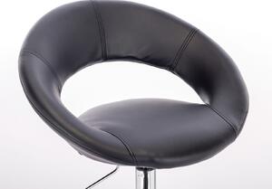 LuxuryForm Barová židle NAPOLI na zlatém talíři - černá