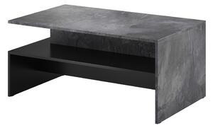Konferenční stolek Baros 99 - 100 cm - tmavý beton / schiefer / černá